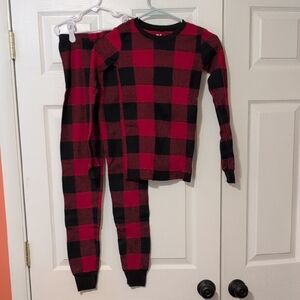 Children's Place Red and Black Buffalo Plaid Christmas Kids Pajama Set NWT